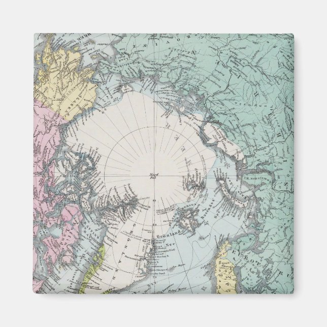 Imã Mapa dos mares polares (Frente)