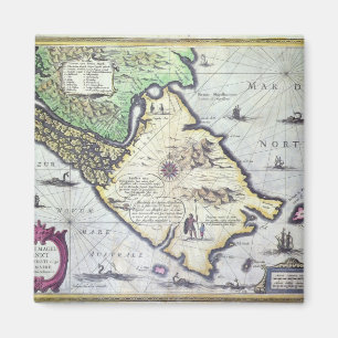 Imã Mapa dos passos de Magellan, Patagonia
