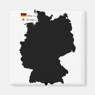 Imã mapa e alguns fatos da Alemanha