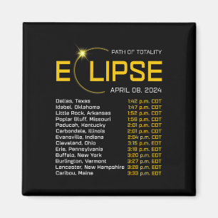 Imã Mapa Eclipse Total do Mapa do Eclipse do Caminho d