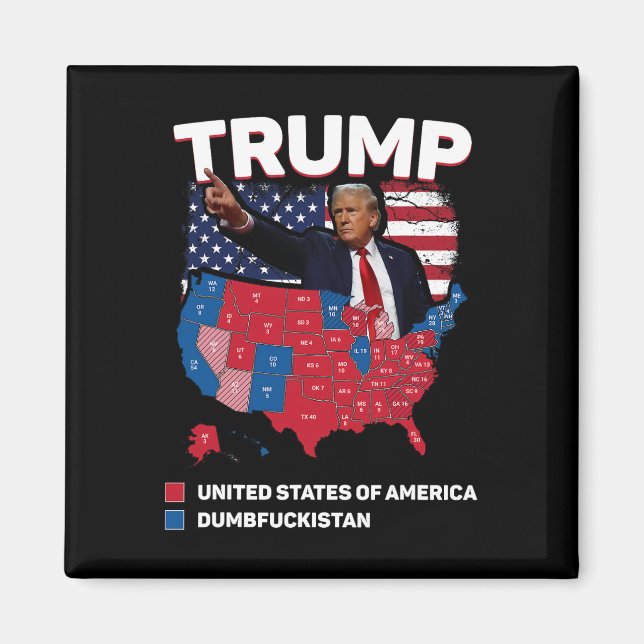 Imã Mapa Eleitoral 2024 Dumbista Dos Estados Unidos Da (Frente)