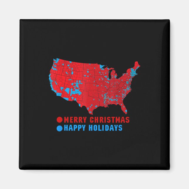 Imã Mapa Eleitoral 2024 Merry Christmas Trump (Frente)