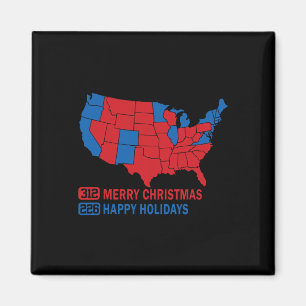 Imã Mapa Eleitoral 2024 Merry Christmas Trump Landslid