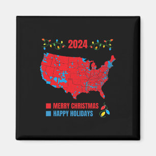 Imã Mapa Eleitoral 2024 Merry Christmas Trump Landslid