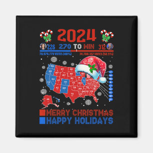 Imã Mapa Eleitoral 2024 Merry Christmas Trump Landslid