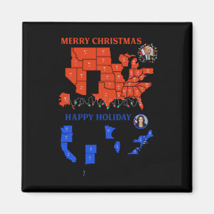 Imã Mapa Eleitoral 2024 Merry Christmas Trump Landslid
