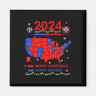 Imã Mapa Eleitoral 2024 Merry Christmas Trump Landslid