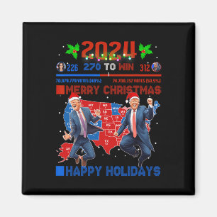 Imã Mapa Eleitoral 2024 Merry Christmas Trump Landslid