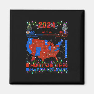 Imã Mapa Eleitoral 2024 Merry Christmas Trump Landslid