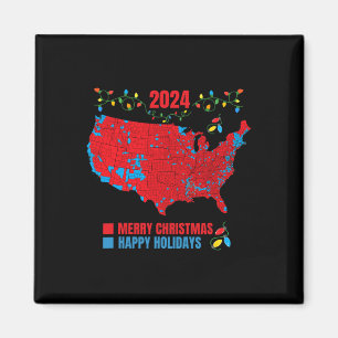 Imã Mapa Eleitoral 2024 Merry Christmas Trump Landslid