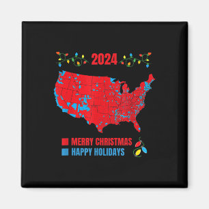 Imã Mapa Eleitoral 2024 Merry Christmas Trump Landslid