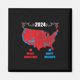 Imã Mapa Eleitoral 2024 Merry Christmas Trump Landslid