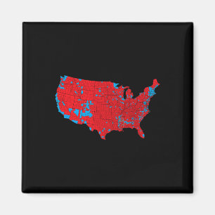 Imã Mapa Eleitoral 2024 Red Trump Vance Derrota Blue K