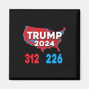 Imã Mapa Eleitoral 2024 Trump 312 Eleições Vermelhas 2