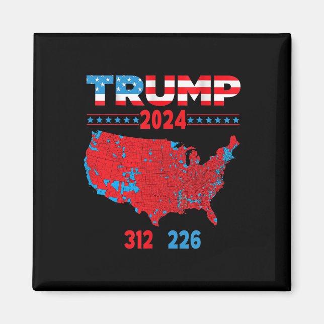 Imã Mapa Eleitoral 2024 Trump 312 Red 2024 Res Eleitor (Frente)