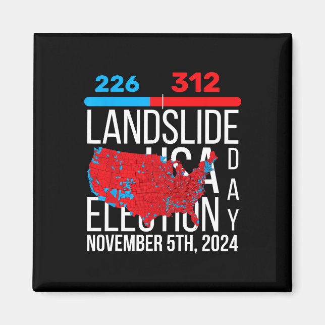 Imã Mapa Eleitoral 2024 Votação Final 312 Trump Landsl (Frente)