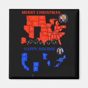 Imã Mapa Eleitoral de 2024 Feliz Natal Deslizamento de
