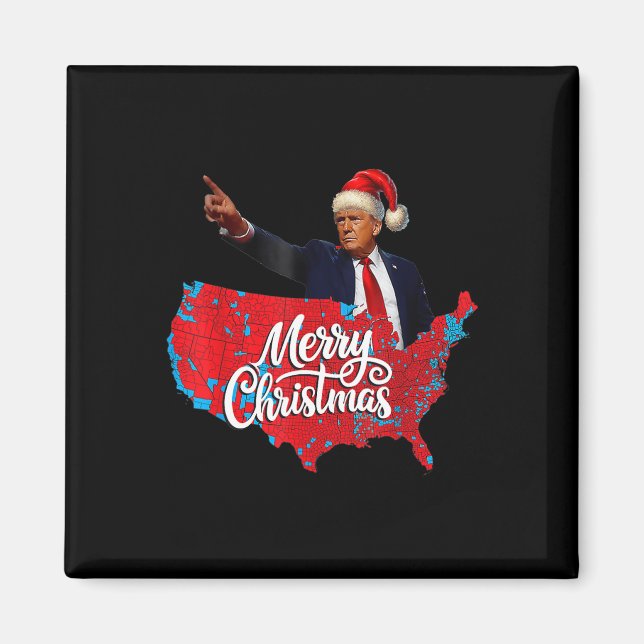Imã Mapa eleitoral de Trump Papais noeis de Natal Feli (Frente)