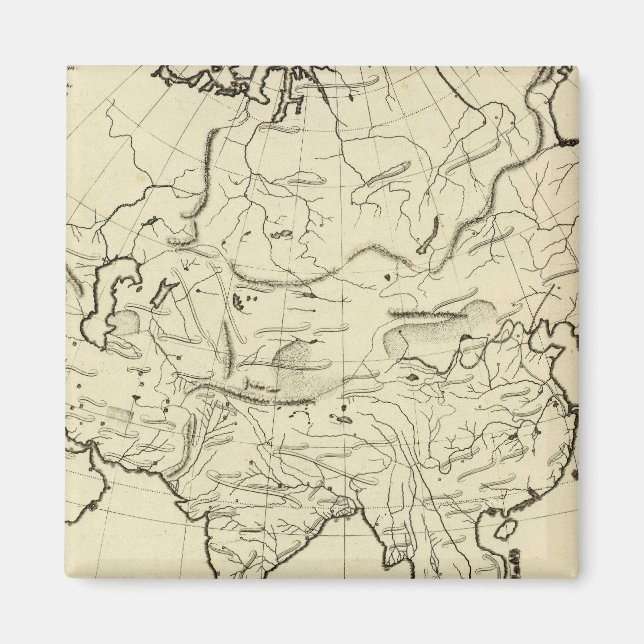 Imã Mapa-esboço da Ásia (Frente)