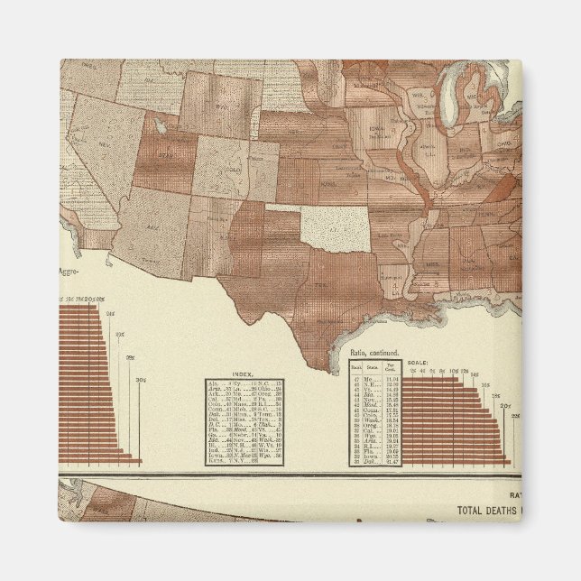 Imã Mapa estatístico das mortes (Frente)