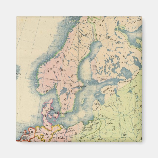 Imã Mapa etnográfico da Europa (Frente)