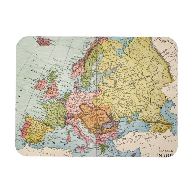 ÍMÃ MAPA: EUROPA, 1885 (Horizontal)