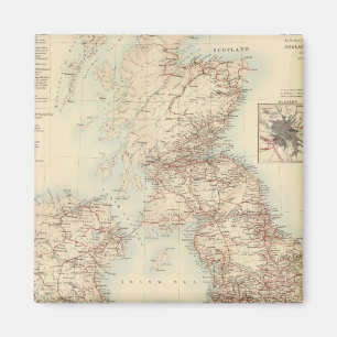 Imã Mapa ferroviário das Ilhas Britânicas