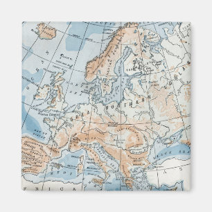 Imã Mapa Físico da Europa (1916)