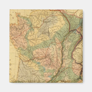 Imã Mapa físico-mineralógico da França