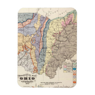Ímã Mapa geológico de Ohio