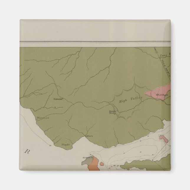 Imã Mapa Geológico do Distrito de Clear Lake (Frente)