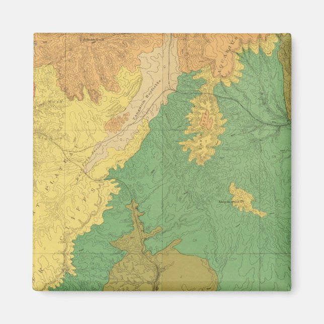 Imã Mapa Geológico Dos Terraços Mesozoicos (Frente)