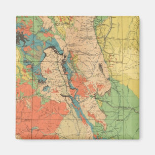 Imã Mapa Geológico Geral do Colorado