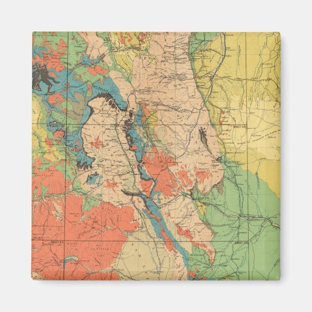 Imã Mapa Geológico Geral do Colorado (Frente)