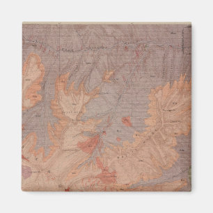 Imã Mapa Geológico, Parte Nacional do Yellowstone, Wy