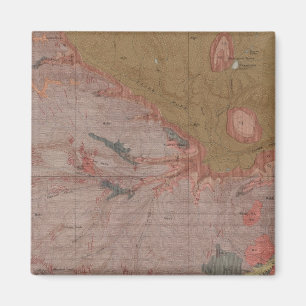 Imã Mapa Geológico, Parte Nacional do Yellowstone, Wy