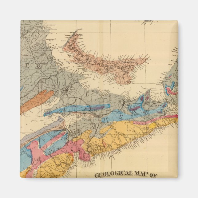 Imã Mapa geológico, províncias marítimas (Frente)