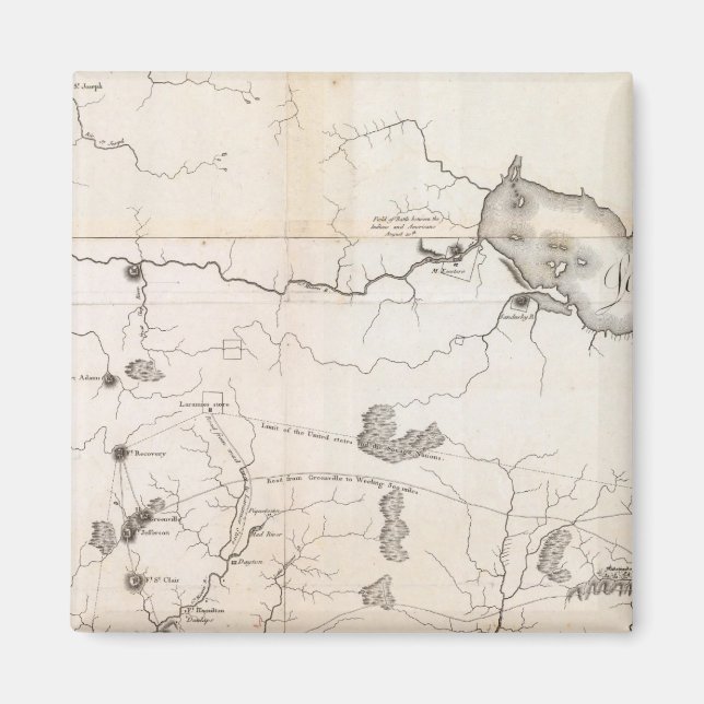 Imã Mapa geral do curso do Ohio (Frente)
