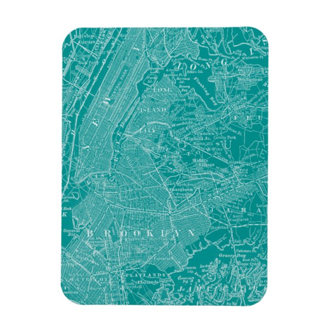 Ímã Mapa gráfico de Nova Iorque (Vertical)