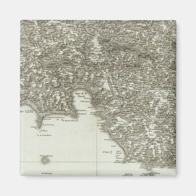 Imã Mapa gravado de França 2 (Frente)