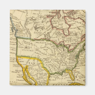 Imã Mapa gravado na América do Norte