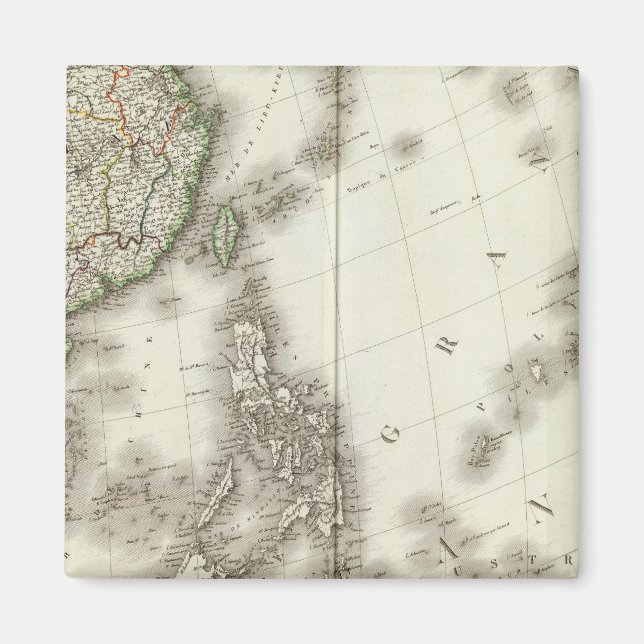 Imã Mapa gravado na China (Frente)