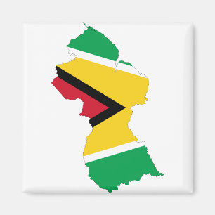 Imã Mapa GY da bandeira de Guyana