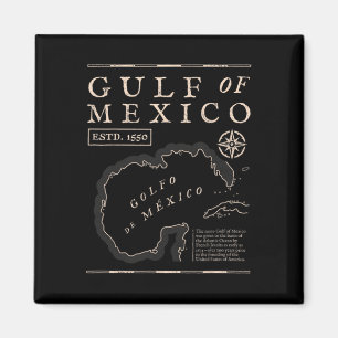 Imã Mapa Histórico do Golfo do México de 1672 