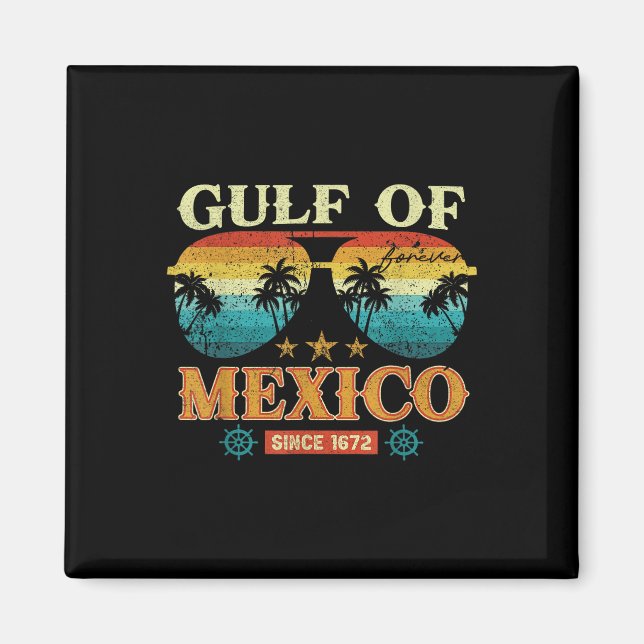 Imã Mapa Histórico Do Golfo Do México Em 1569 (Frente)