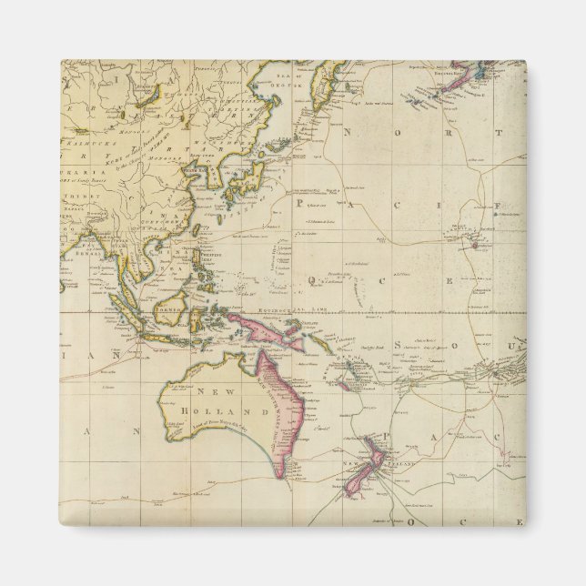 Imã Mapa histórico do gráfico geral (Frente)