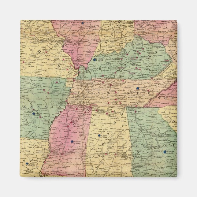 Imã Mapa histórico e militar dos EUA (Frente)