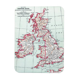 Ímã MAPA: ISLES BRITÂNICOS, c1890