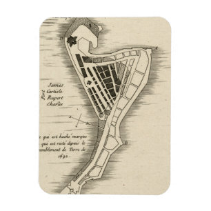 ÍMÃ MAPA: JAMAICA, 1755