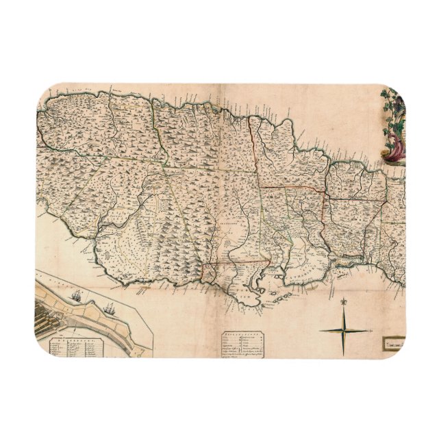 ÍMÃ MAPA: JAMAICA, 1755 2 (Horizontal)